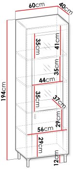 Βιτρίνα Mossa με LED Φωτισμο-Mauro - Image 3