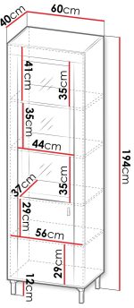 Βιτρίνα Mossa με LED Φωτισμο-Mpez - Image 3