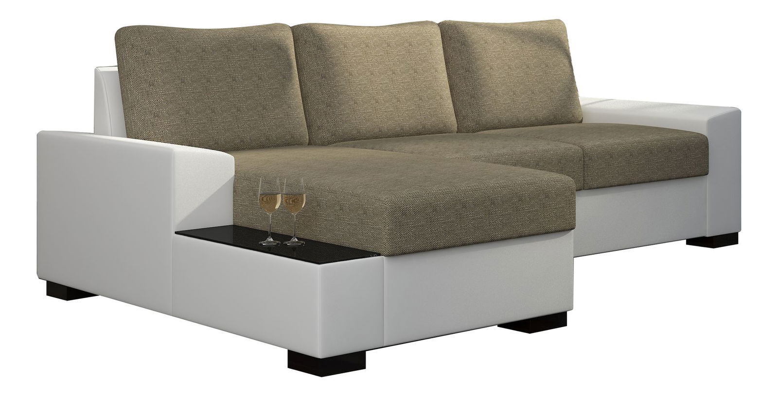 image_83086_negro_ng013_ks Γωνιακός καναπές Nero-Αριστερή-Λευκό - Μπεζ - Image 1