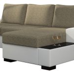 Γωνιακός καναπές Nero-Δεξιά-Λευκό - Μπεζ