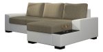 Γωνιακός καναπές Nero-Δεξιά-Λευκό - Μπεζ
