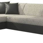 Γωνιακός καναπές Firminio-Αριστερή-Γκρι-Μαύρο