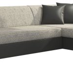 Γωνιακός καναπές Firminio-Δεξιά-Γκρι-Μαύρο