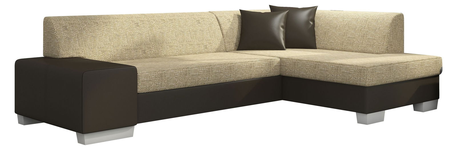 image_83298_fabio_f36_ks Γωνιακός καναπές Firminio-Δεξιά-Καφέ - Μπεζ - Image 1