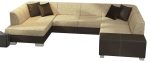 Γωνιακός καναπές Cuba-Αριστερή-Καφέ - Μπεζ