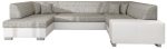 Γωνιακός καναπές Cuba-Αριστερή-Λευκό - γκρι
