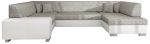 Γωνιακός καναπές Cuba-Δεξιά-Λευκό - γκρι