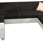 Γωνιακός καναπές Cuba-Δεξιά-Λευκό - Μαύρο