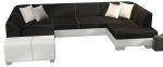 Γωνιακός καναπές Cuba-Δεξιά-Λευκό - Μαύρο