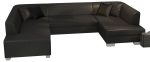 Γωνιακός καναπές Cuba-Δεξιά-Μαύρο