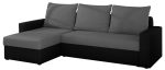 Γωνιακός καναπές Luno-Γκρι – Μαύρο