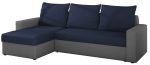 Γωνιακός καναπές Luno-Μπλε - Γκρι