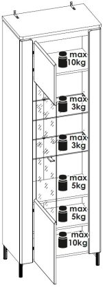 Βιτρίνα Eclat ψηλή-Leuko - Image 6