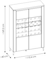 Βιτρίνα Eclat χαμηλή-Leuko - Image 2