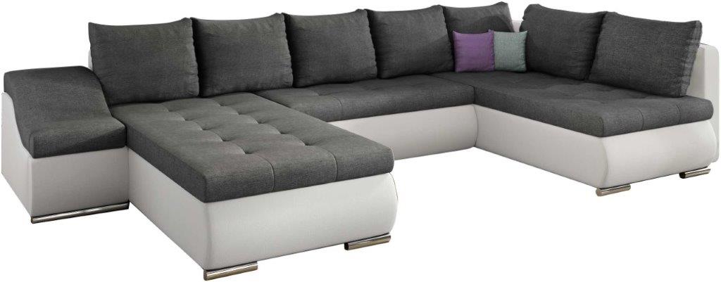 image_83656_gi23nobg_1 Γωνιακός καναπές Ginny-Αριστερή-Λευκό - Ανθρακί - Image 1