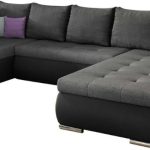 Γωνιακός καναπές Ginny-Δεξιά-Μαύρο - Γκρι