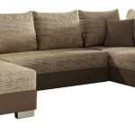 Γωνιακός καναπές Elsa-Αριστερή-Καφέ - Μπεζ