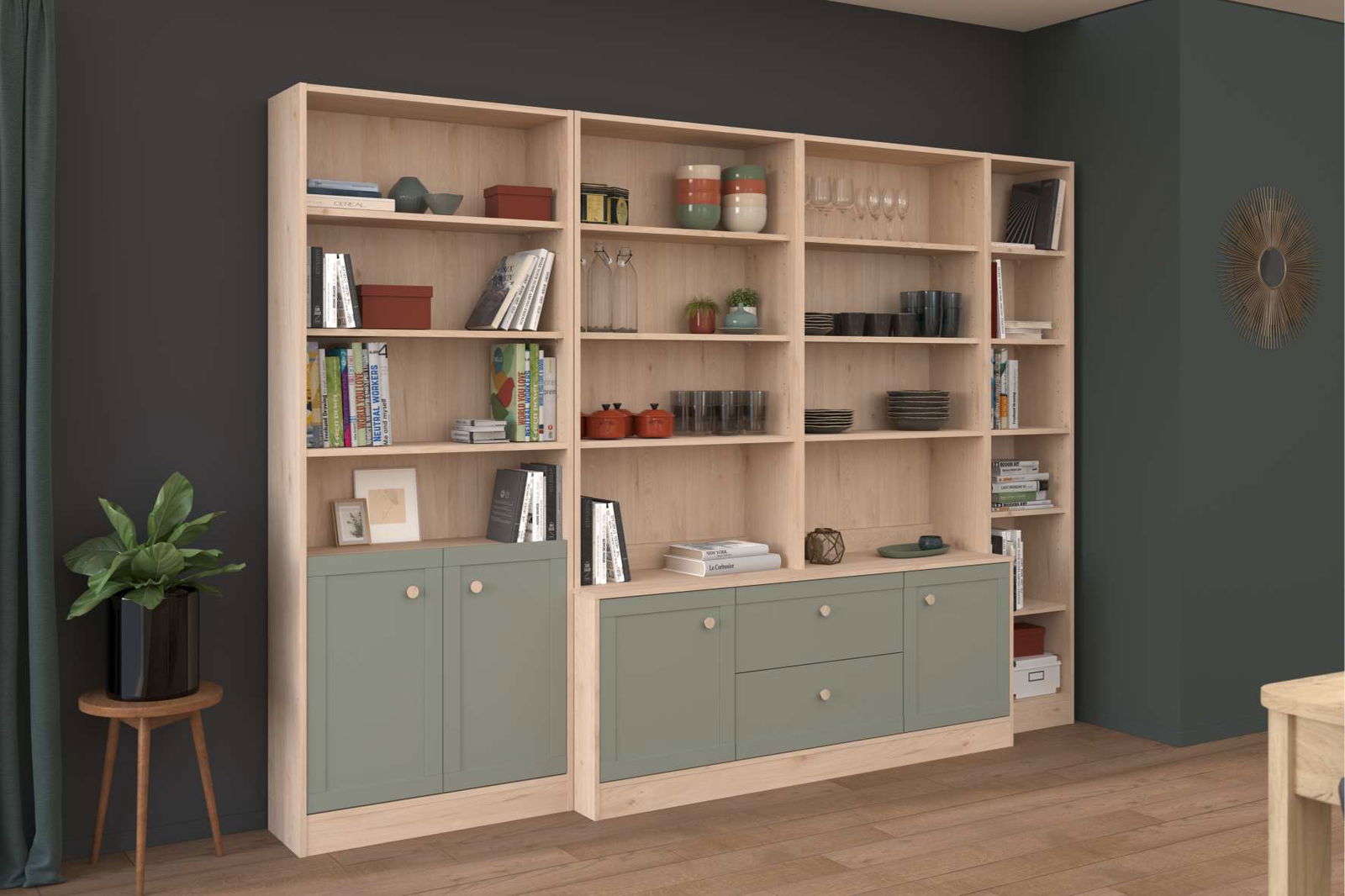 Σετ πόρτες για τη βιβλιοθήκη Soria - Image 2