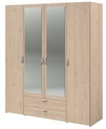 Ντουλάπα Dorm τετράφυλλη με καθρέπτη-Fusiko