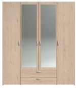 Ντουλάπα Dorm τετράφυλλη με καθρέπτη-Fusiko - Image 4