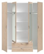 Ντουλάπα Dorm τετράφυλλη με καθρέπτη-Fusiko - Image 5