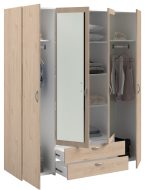 Ντουλάπα Dorm τετράφυλλη με καθρέπτη-Fusiko - Image 6