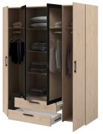 Ντουλάπα Dorm τετράφυλλη με καθρέπτη-Mauro - Image 4