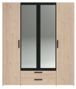 Ντουλάπα Dorm τετράφυλλη με καθρέπτη-Mauro - Image 5