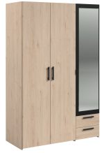 Ντουλάπα Dorm τρίφυλλη με καθρέπτη- Mauro