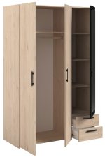 Ντουλάπα Dorm τρίφυλλη με καθρέπτη- Mauro - Image 4