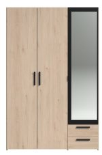 Ντουλάπα Dorm τρίφυλλη με καθρέπτη- Mauro - Image 5