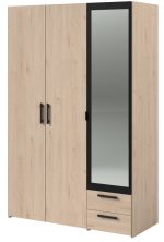 Ντουλάπα Dorm τρίφυλλη με καθρέπτη- Mauro - Image 6