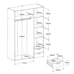 Ντουλάπα Dorm τρίφυλλη-Fusiko-Χωρίς πατάρι - Image 5