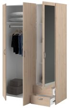 Ντουλάπα Dorm τρίφυλλη με καθρέπτη-Fusiko - Image 5