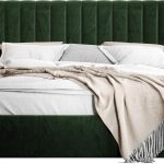 Επενδυμένο κρεβάτι Cosmos-Prasino-120 x 200