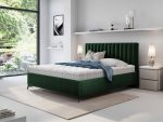 Επενδυμένο κρεβάτι Morris-Prasino Skouro-120 x 200 - Image 2