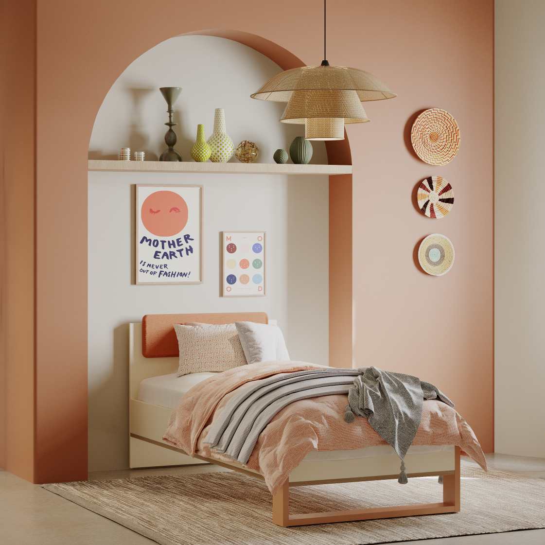 image_840764_amb_s1_ca_camillia_135991_1_-_copy_1 Παιδικό κρεβάτι Camilla-Terracotta - Image 1