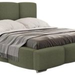 Επενδυμένο κρεβάτι Olweria-Prasino Skouro-140 x 200
