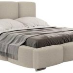 Επενδυμένο κρεβάτι Olweria-Krem-160 x 200