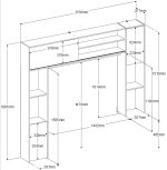 Εταζέρα για σύνθετο σαλονιού Eden-Fusiko-Leuko - Image 3