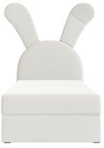 Επενδυμένο κρεβάτι Bunny Light-Ekrou-Deksia