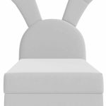 Επενδυμένο κρεβάτι Bunny Light-Gkri-Deksia