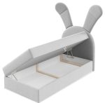 Επενδυμένο κρεβάτι Bunny Light-Mple-Deksia - Image 4