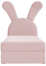 Επενδυμένο κρεβάτι Bunny Light-Roz-Deksia