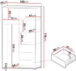 Γκαρνταρόμπα Gesita 2D3S-Leuko - Image 3