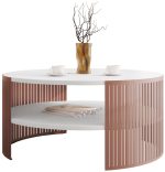 Τραπεζάκι σαλονιού Fikoli Ember-Leuko