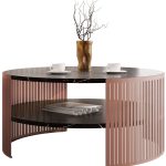 Τραπεζάκι σαλονιού Fikoli Ember-Mauro Marmaro