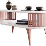 Τραπεζάκι σαλονιού Roenni Ember ΙΙ-Leuko Marmaro