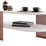 Τραπεζάκι σαλονιού Fikoli Ember II-Leuko