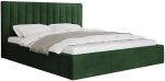 Επενδυμένο κρεβάτι Cosmos-Prasino-200 x 200
